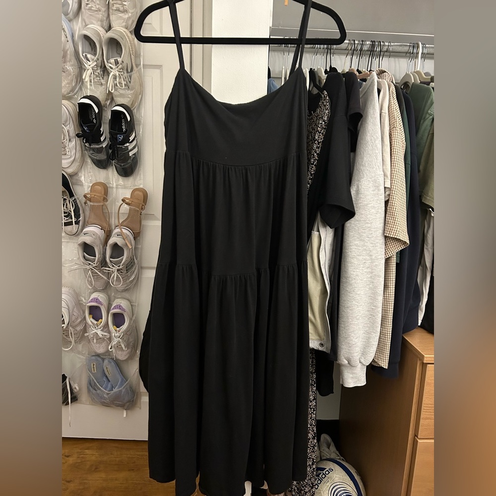 J Crew Black Midi Dress